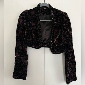 Elegant Velvet Floral Jacket